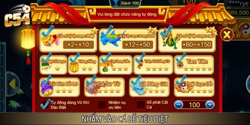 Các cao thủ luôn khuyên rằng bạn nên ngắm những con cá dễ tiêu diệt Các cao thủ luôn khuyên rằng bạn nên ngắm những con cá dễ tiêu diệt