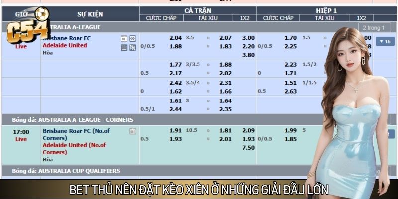 Chỉ nên cược vào các giải đấu lớn
